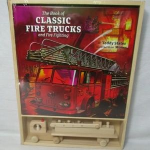 The Book of Classic Fire Trucks & Fire Fighting Gift set with Wooden Fire Truck